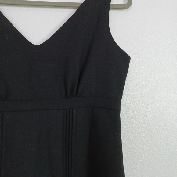 ALLEGORY Wool V Neck Pleated Black Dress Women’s Size 6 - Picture 3 of 16
